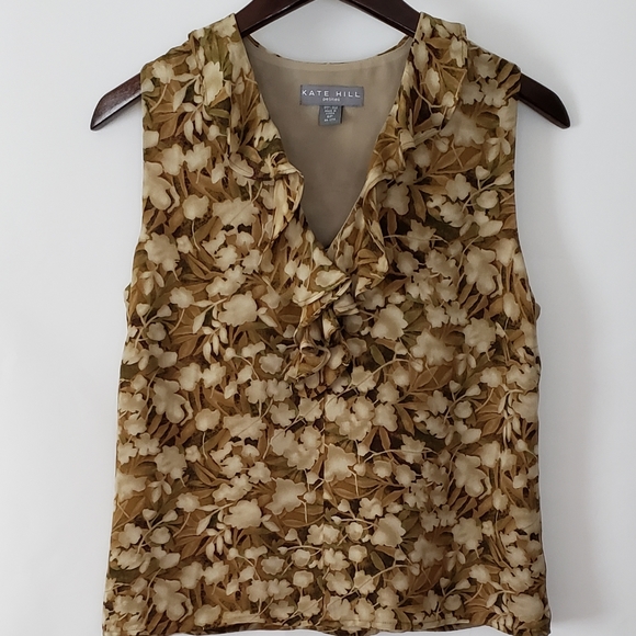 Kate Hill Tops - Kate Hill Silk Floral Top